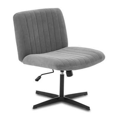 Szare krzesło bez podłokietników, aksamitne krzesła akcentowe X-5122