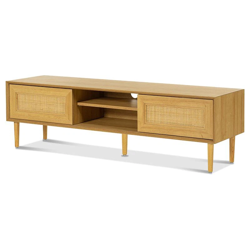 Wooden Rattan TV Stand Cabinet Y-C45